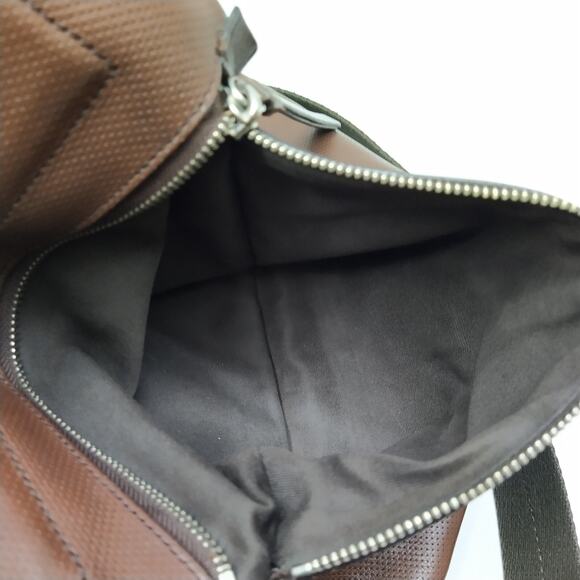 Coach Brown Leather Briefcase Messenger Zipper Closure Crossbody Bag - Picture 13 of 16